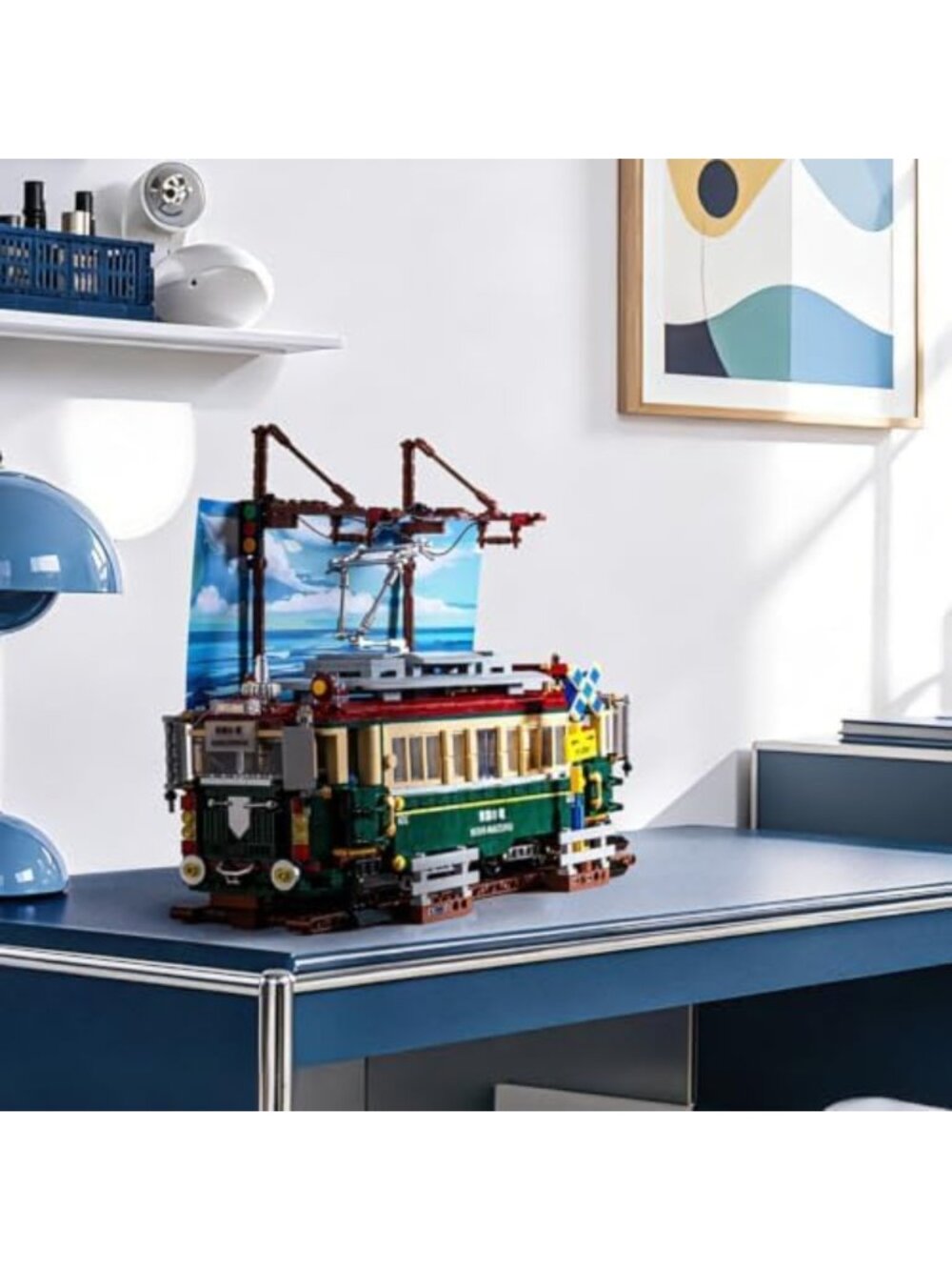 Retro Japanese Electric Train Set with LED Lights - Fun Building Kit for All - Picture 3 of 6